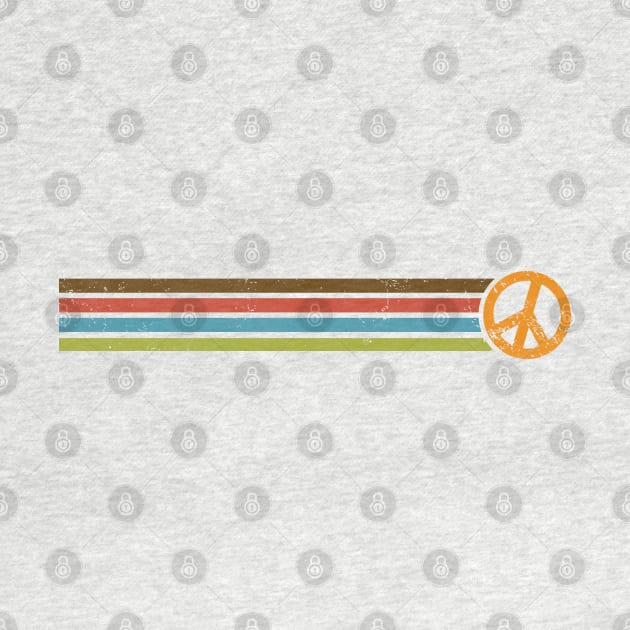 RETRO PEACE STRIPES - 70s Vintage Color Palette by Jitterfly